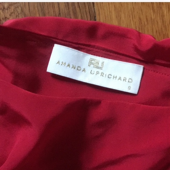 Amanda Uprichard One Shoulder Silk Top - Picture 2 of 2